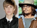 Johnny Depp a fost intrerupt de Justin Bieber in timpul unei conferinte de presa